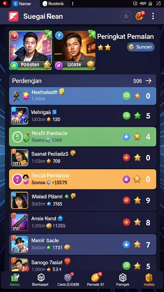 Tampilan permainan yang memukau dengan aksi mendebarkan.