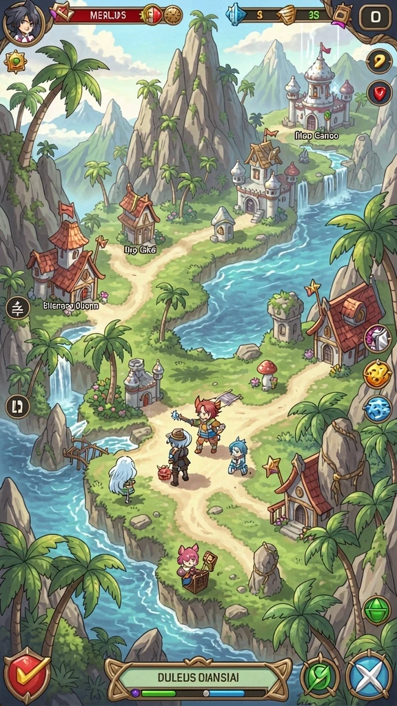 Screenshot menampilkan gameplay seru di level pertama.