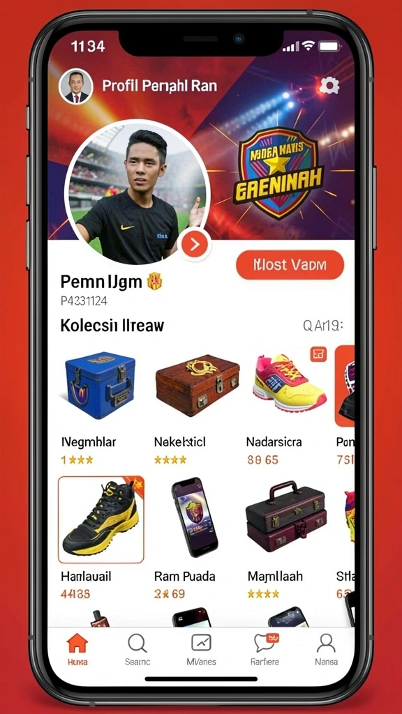 Tampilan layar utama CU888 yang menarik.