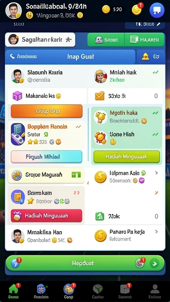 Screenshot tampilan utama IDAGAME yang interaktif.