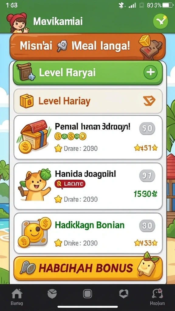 Layar kemenangan dengan hadiah jackpot menarik.