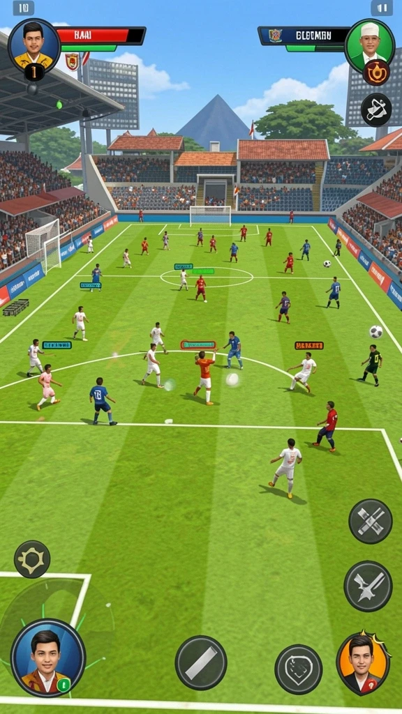 Screenshot aplikasi kedua menampilkan lingkungan permainan yang indah.