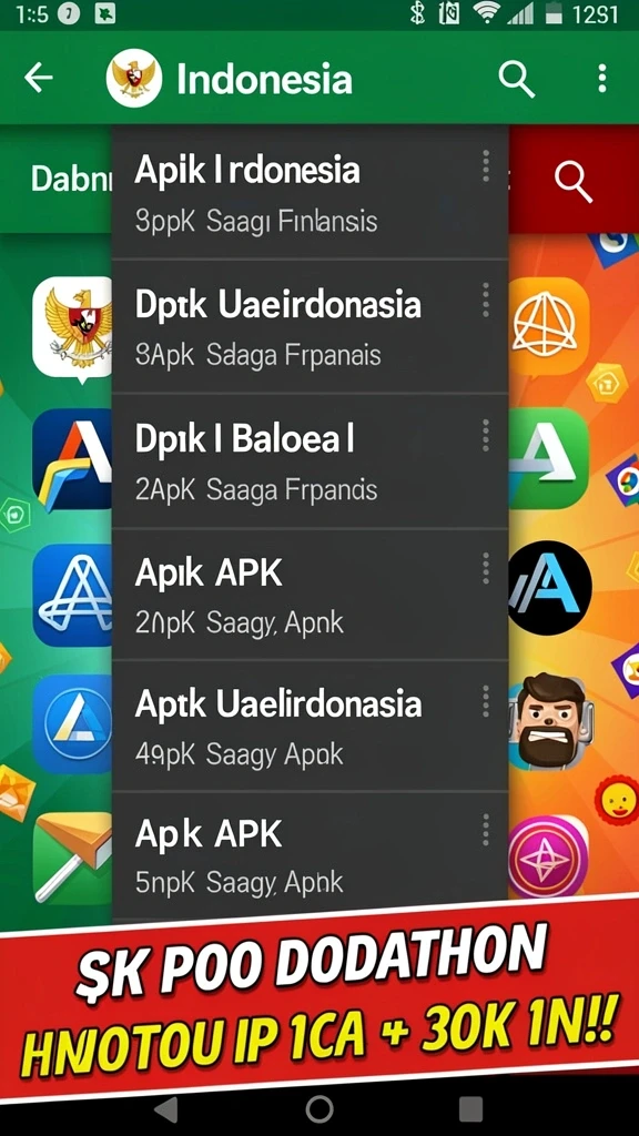 Tampilan utama dengan karakter menarik dan pilihan level.
