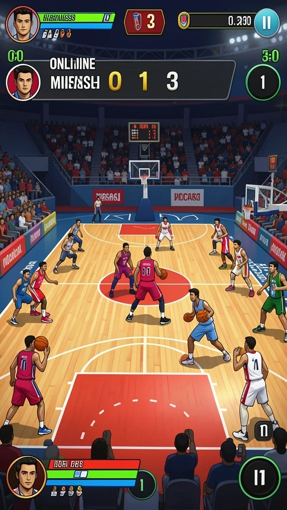 Ilustrasi gameplay yang menunjukkan aksi seru para karakter.