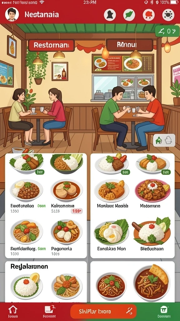 Tampilan antarmuka aplikasi yang menarik dan mudah digunakan.