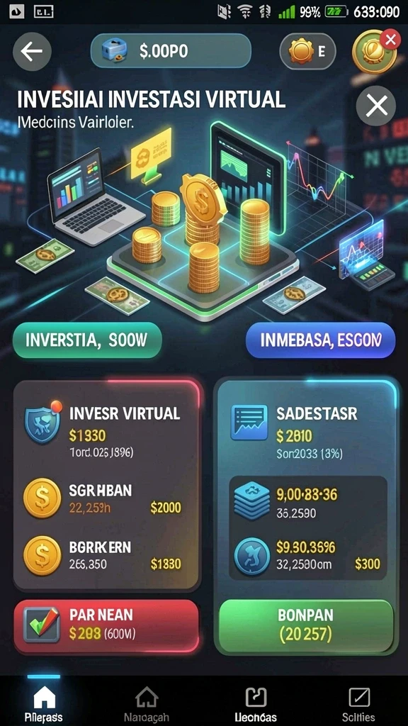 Pengguna sedang berinteraksi dengan item dalam game.